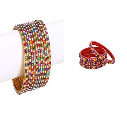 SOMIL Set Of 16 Multi Alloy Artificial Stones and Beads Antique Bangles-image-48