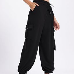glitchez Women Comfort Cargos Regular Fit Joggers-image-32