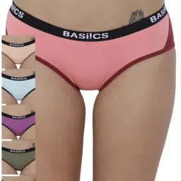 BASIICS by La Intimo Multicolor Cotton Hipster Panty( Pack Of 6)-image-21