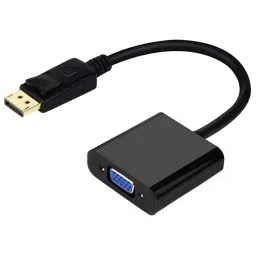 LOTA DisplayPort to VGA Adapter Black Male to Female 1080p Full HD Supports Plug & Play, MST-829-LT-28