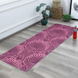 Saral Home Anti Skid Cotton Yoga Exercise Rugs - Purple-20