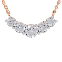 Sparkles Women 14KT Gold 2.80 Ct Lab Grown Shape Curved Diamond Necklace-2.55g-image-97