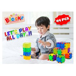 Fiddlerz Bullet Building Blocks Stem Blocks Smart Puzzle Games Multicolour - 44 pieces image 2