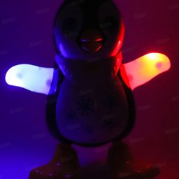 Fiddlerz Musical Penguin Toy with Colorful Flashing Lights and Sound Swinging Action Battery Operated Cute Design Fun Dancing Penguin Toy - Multicolor image 3
