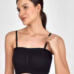 TOMKOT Lightly Padded Full Coverage Strapless Bandeau Bra image 2