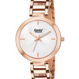 Ajanta Quartz Women Patterned Dial Reset Time Analogue Watch AWC043MSL SR R-3