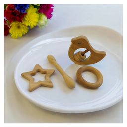 neemtoys Pain Relieving Baby Rattle & Teethers -Dove, Dumbbell, Ring & Star Shapes image 5