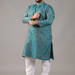 SOJANYA PLUS Men Regular Kurta with Pyjamas image 4