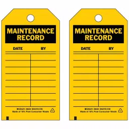 BRADY Tag 3 inch x 5-3/4 inch Black on Yellow for Indoor/Outdoor Usage, 8RJT0-image-92