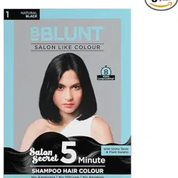 Bblunt Natural Black 5 Minute Shampoo Hair Colour - 100 ml-picture-0