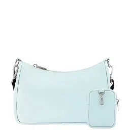 Fastrack Sky Blue Solid Medium Sling Handbag with Pouch image 4