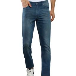 Calvin Klein Jeans Slim Blue Rinse Washed Mid Rise Jeans-image-15
