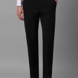 Louis Philippe Black Slim Fit Trousers-image-60