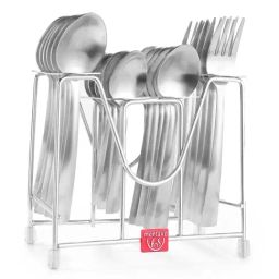 FnS Casper Silver Stainless Steel Cutlery - Set of 24-22