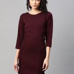 Melon by PlusS Wine Regular Fit Dress-33