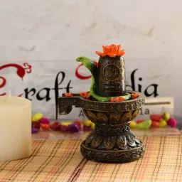 eCraftIndia 6.5 Inch Brown Shivling Handcrafted Polyresin Showpiece-image-25