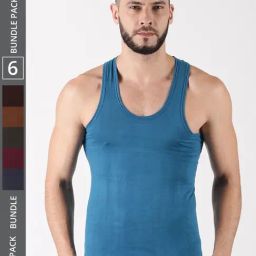 Dollar Lehar Assorted Cotton Regular Fit Vest - Pack Of 6-picture-24