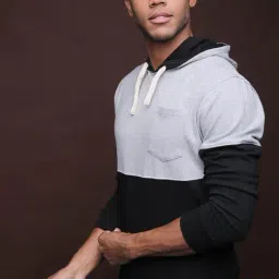 Campus Sutra Black Cotton Full Sleeves Hoodie-image-53