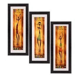 eCraftIndia Set of 3 Satin Matt Textured Art Painting-42