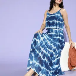 Melon by Pluss Blue Printed Maxi Dress-image-85