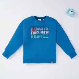Ed-a-Mamma Kids Dark Blue Graphic Print Full Sleeves Sweatshirt-image-74