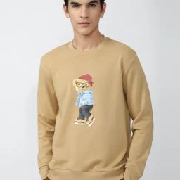 Forever 21 Beige Regular Fit Printed SweatShirt-image-58