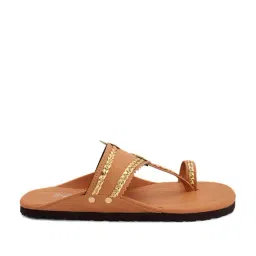 Madras Trunk Men's Desi Tan Toe Ring Sandals-image-55