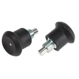 RS PRO 35mm Matt, Zinc Plated Stainless Steel (Spring, Body, Pin), Thermoplastic (Knob) Index Index Bolt, M10 x 1 Model No 1443686 Bag of 5 Pcs-image-37