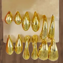 GOLDIWALA Geometric Half Hoop Earrings-picture-36