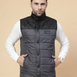 Rigo Charcoal Regular Fit Puffer Jacket-21