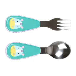 Skip Hop Grey & Green Zoo Unicorn Fork & SpoonUtensils image 2