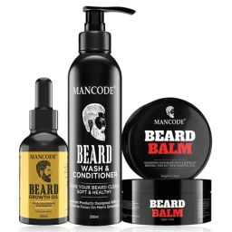 Mancode Beard Growth oil, Beard Wash&Conditioner & Beard blam (Pack of 3)-5