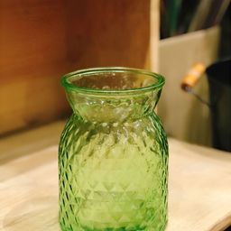 Art Street Green Grid Design Glass Flower Vases-54