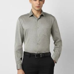 Van Heusen Grey Regular Fit Printed Shirt-image-27