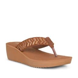 Bata Women's PATTY Tan Thong Wedges-image-19