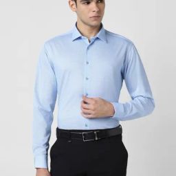 Van Heusen Blue Slim Fit Printed Shirt-image-45