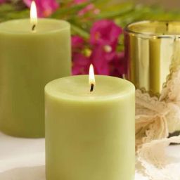 Pure Home and Living Green Lime Basil And Crush Pillar Candle-image-87