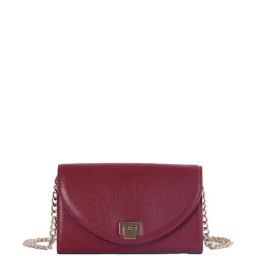 You & Vee Wine Solid Medium Sling Handbag-6