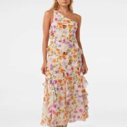 Forever New Belle One Shoulder Ruffle Maxi Dress-image-21