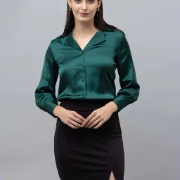 PURYS Green Regular Fit Shirt-image-59