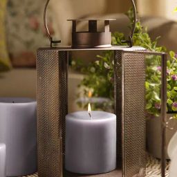 Pure Home and Living Purple Black Amber Pillar Candle-image-90