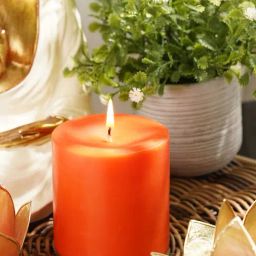 Pure Home and Living Orange Playful Berries Pillar Candle-22
