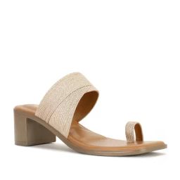 Bata Women's RAMONA Gold Toe Ring Sandals-image-89
