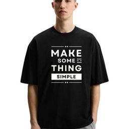 Fashnobic Men Typography Printed Round Neck Cotton Oversized T-shirt-image-28