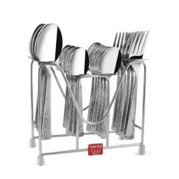 FnS Helios Silver Stainless Steel Cutlery - Set of 24-32