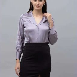PURYS Purple Regular Fit Shirt-image-77