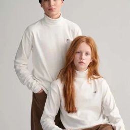 Gant Boys White Logo Full Sleeves T-Shirt-image-63