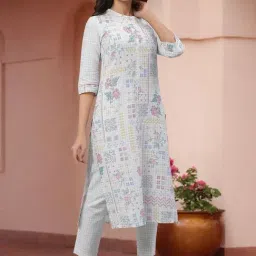 Aurelia White Printed Kurta Pant Set-picture-38