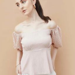 Code By Lifestyle Dusty Pink Regular Fit Top-image-3