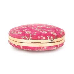 Spice Art Pink Embroidered Medium Clutch-image-49